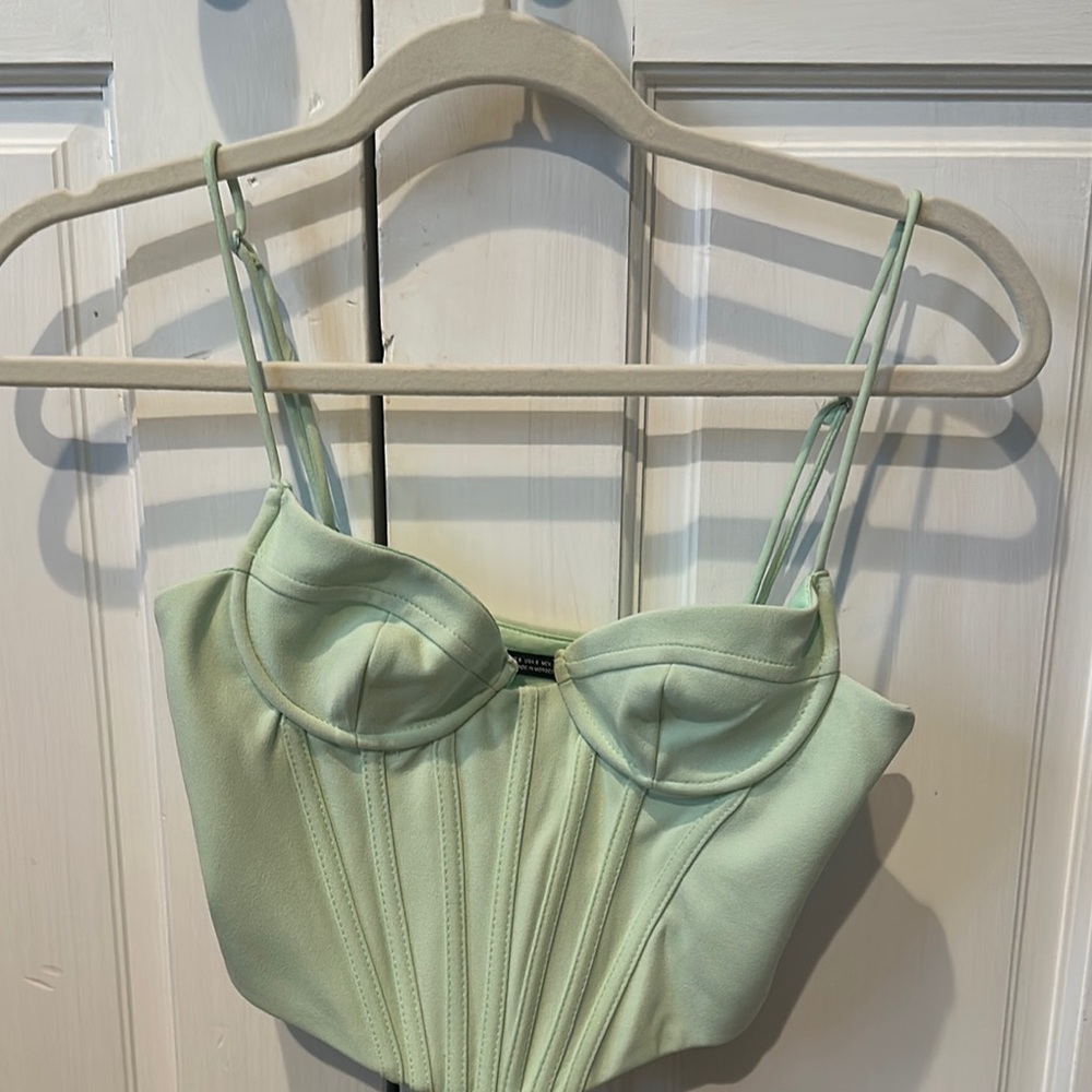 Zara Mint Green Bustier